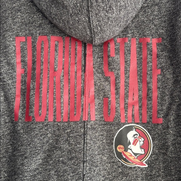 Florida State Seminoles Zip Up Hoodie Pressbox Size XL Womens Charcoal - Picture 6 of 11